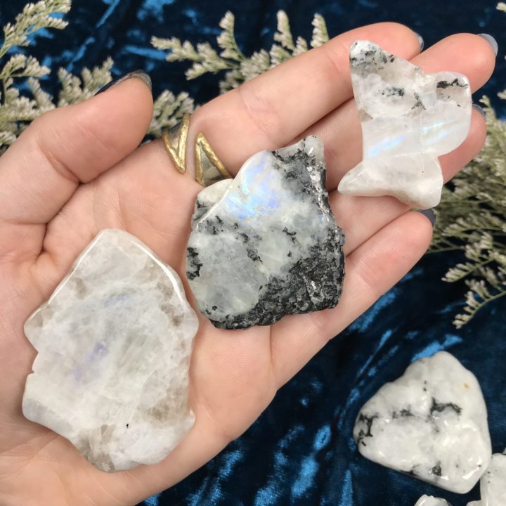 Rainbow Moonstone Lunar Goddess Slices