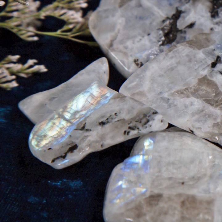 Rainbow Moonstone Lunar Goddess Slices