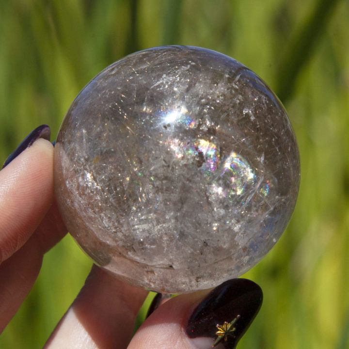 Rutilated Smoky Quartz Transformation Spheres