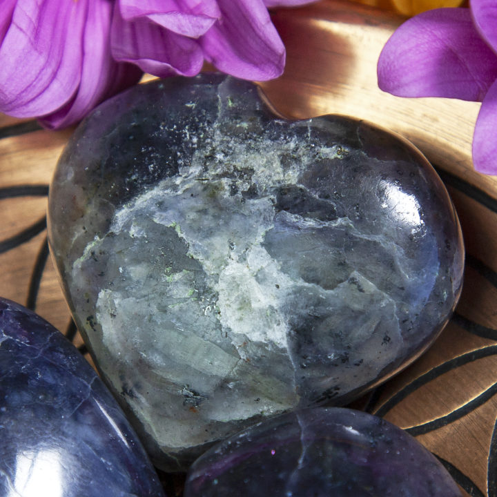 Third Eye Guiding Iolite Hearts