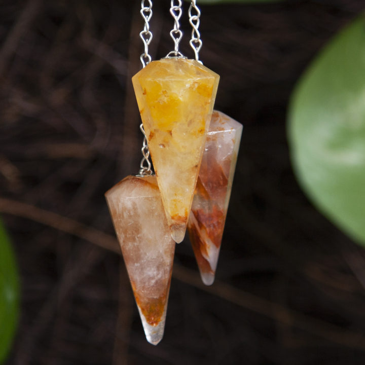 Golden Healer Quartz Pendulums