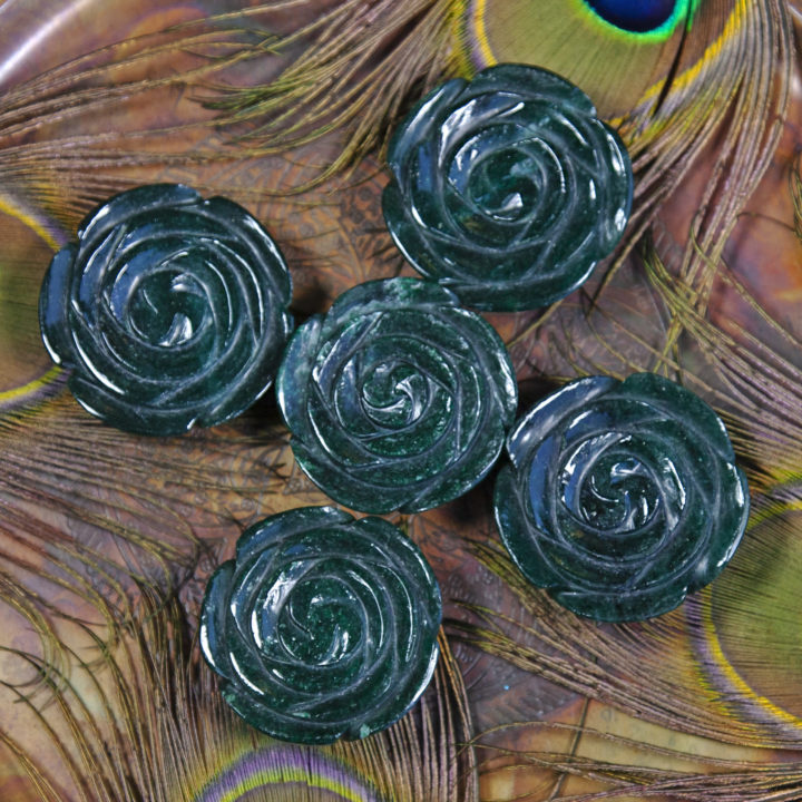 Green Aventurine Roses