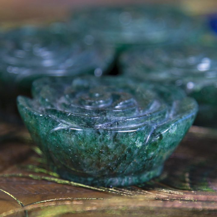 Green Aventurine Roses