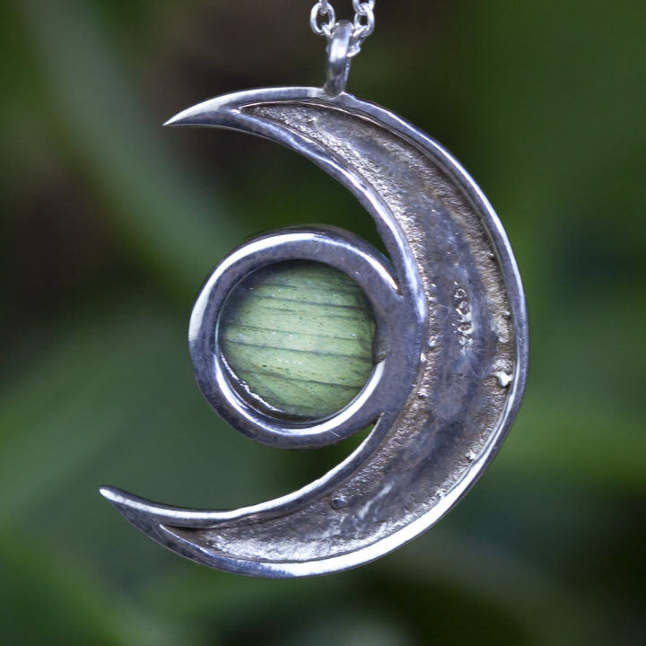 Labradorite Crescent Moon Wishing Necklaces