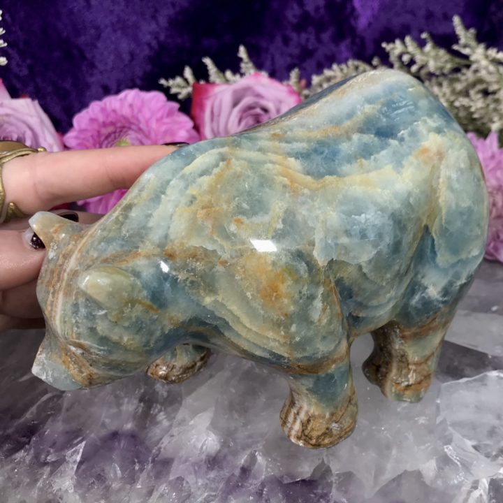 Lemurian Blue Calcite Bear