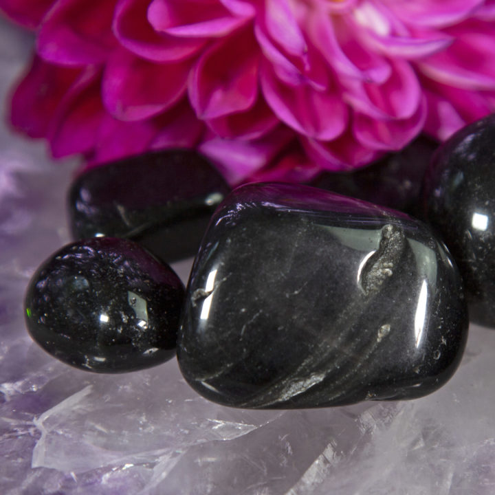 Tumbled Silver Sheen Obsidian