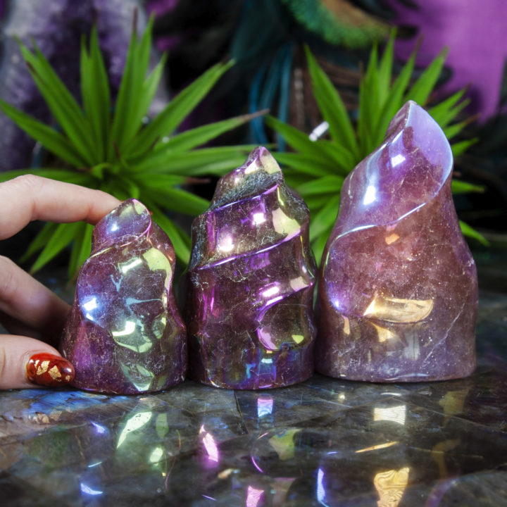 Aura Strawberry Quartz Flames