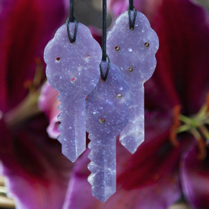 Lepidolite Key of Peace Pendants