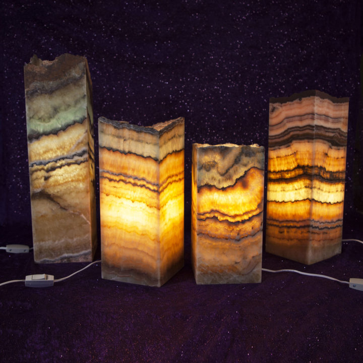 Peace of Mind Aqua Onyx Lamps