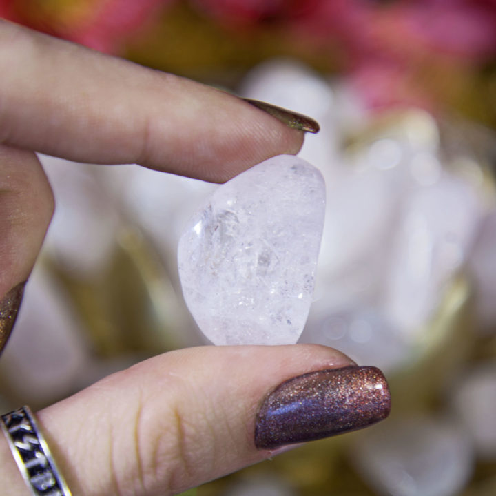 Tumbled pink danburite