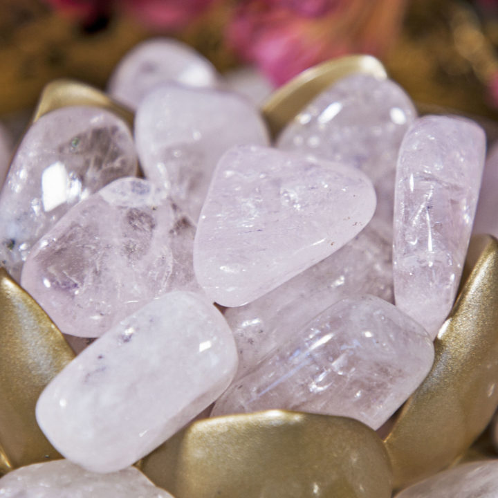 Tumbled pink danburite