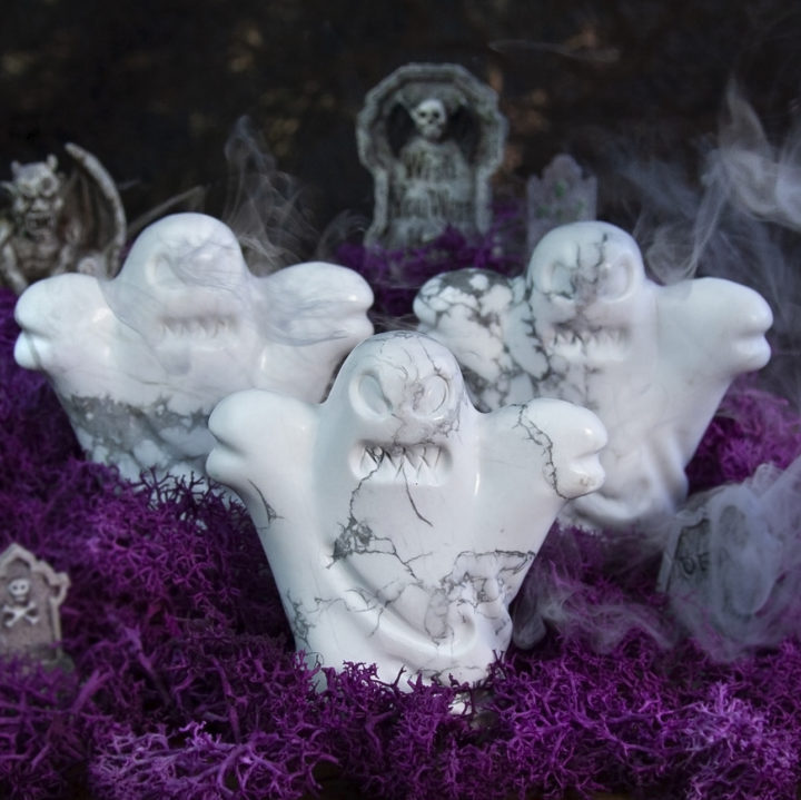 Howlite Ghost Carvings