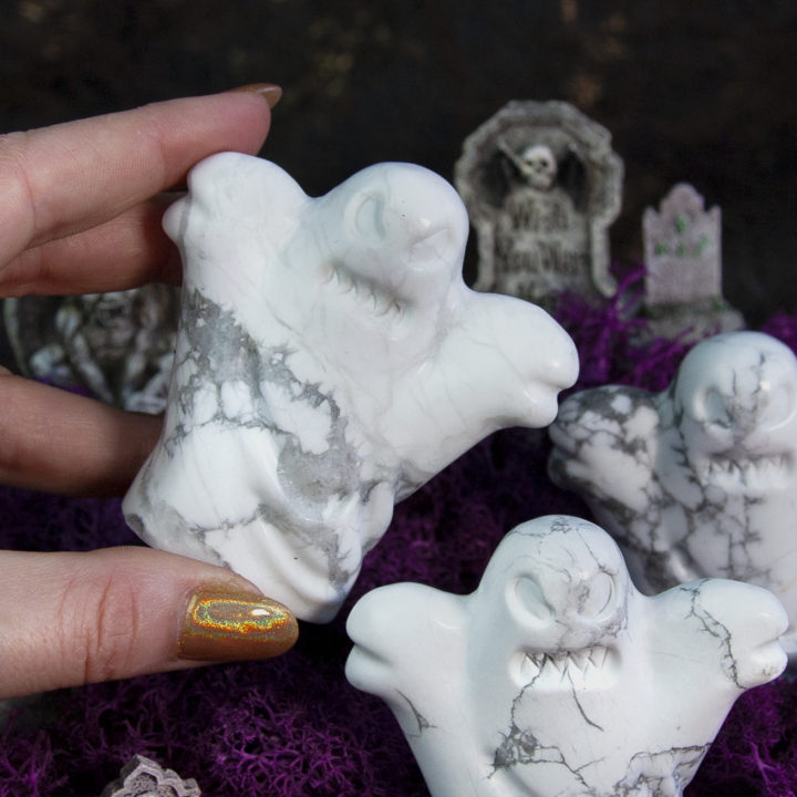 Howlite Ghost Carvings