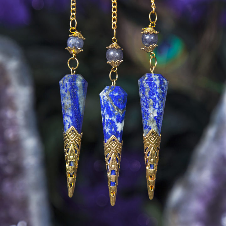 Lapis and Iolite Pendulums