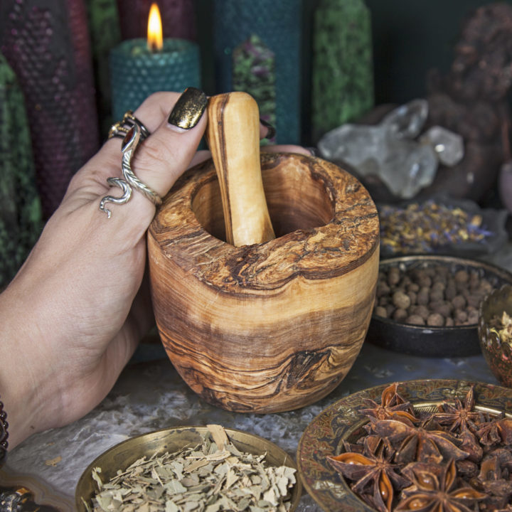 Olive Wood Mortar and Pestle