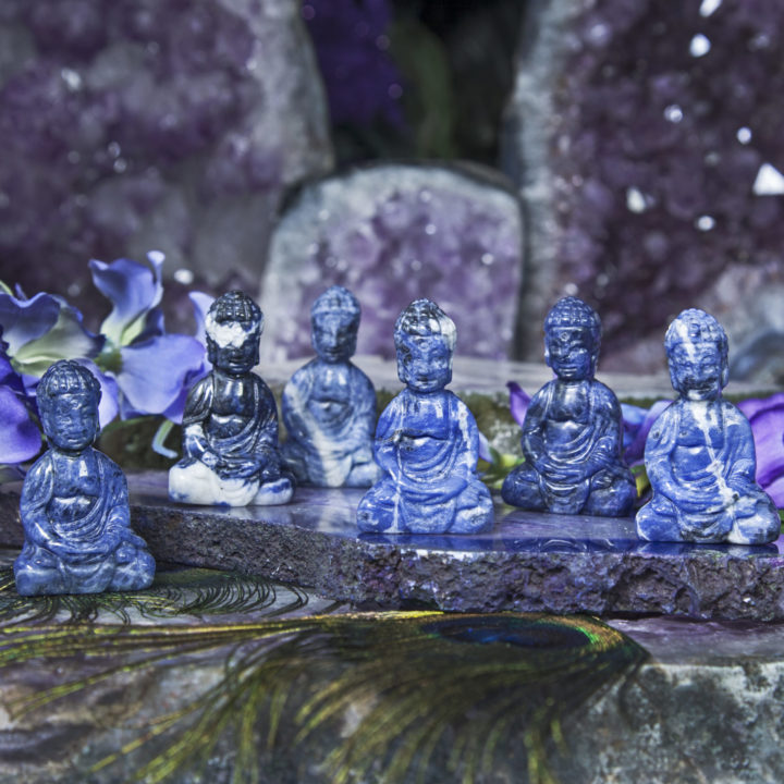 Peaceful Presence Sodalite Buddhas