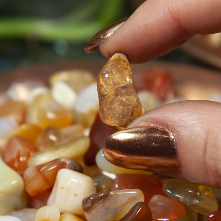 Tumbled Nevada Golden-Yellow Opal