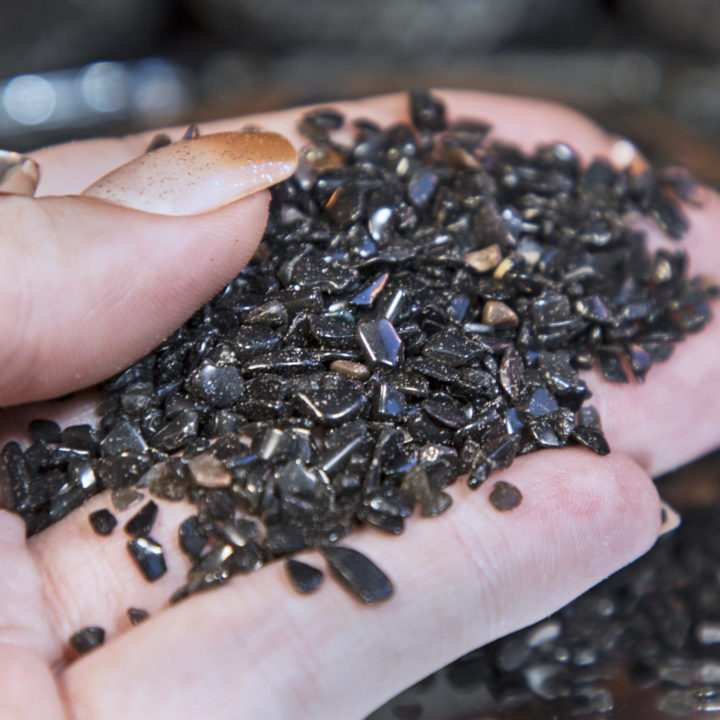 Tumbled Black Obsidian Chip Stones