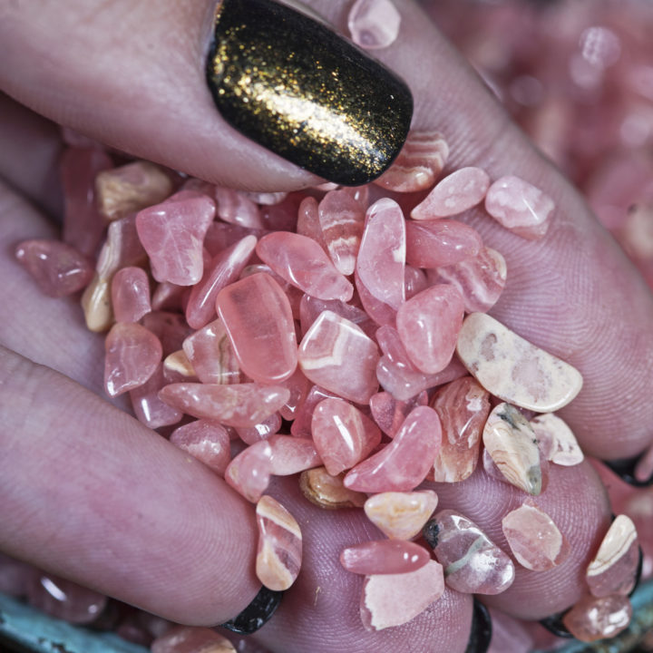 Tumbled Rhodochrosite Chip Stones