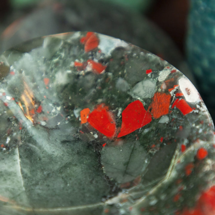 African Bloodstone Heart Bowls