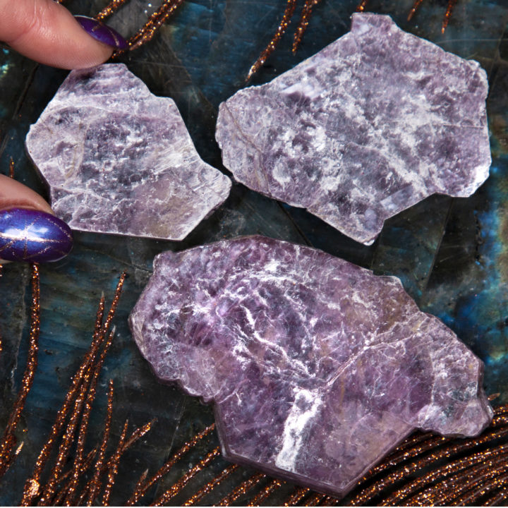 Calming Lepidolite Slice