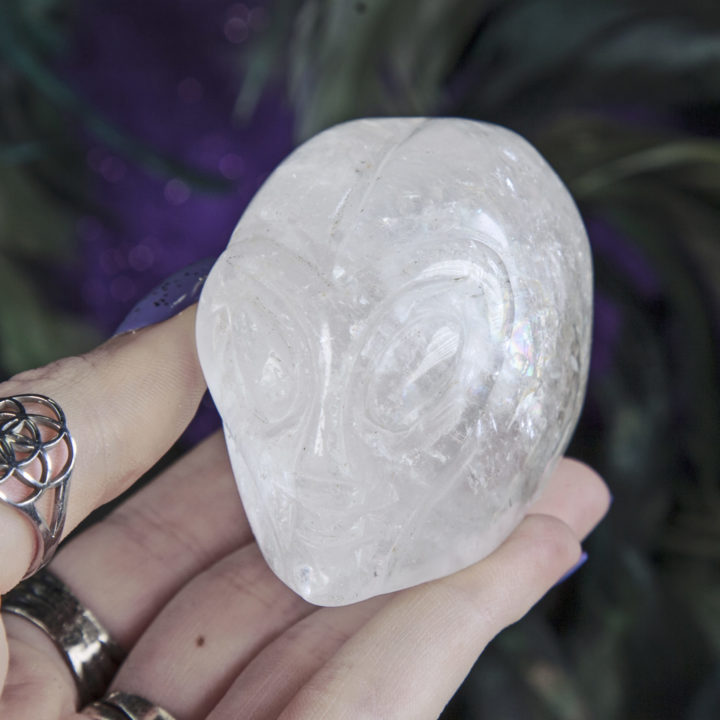 Clear Quartz Alien Skulls