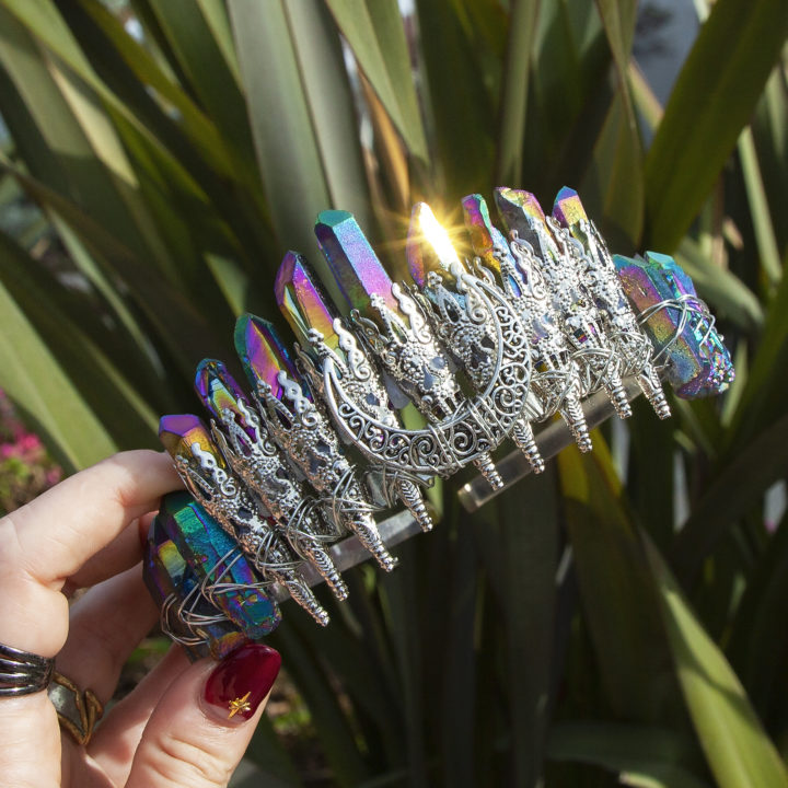 Elaborate Aura Quartz OMGoddess Crowns