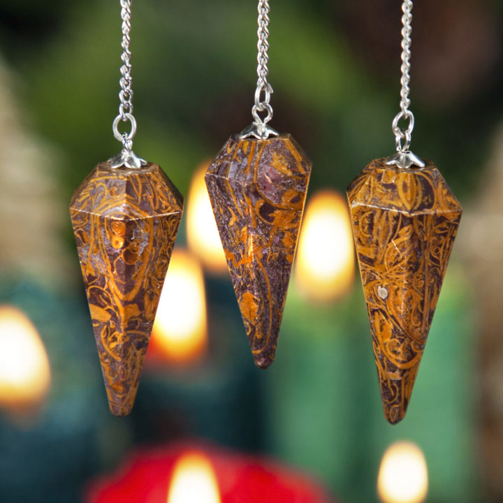 Sanskrit Jasper Pendulums