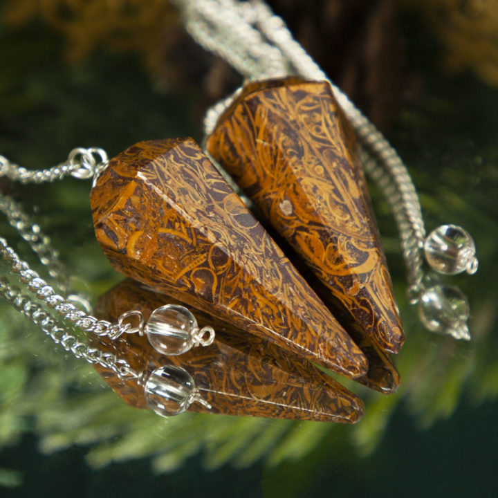 Sanskrit Jasper Pendulums