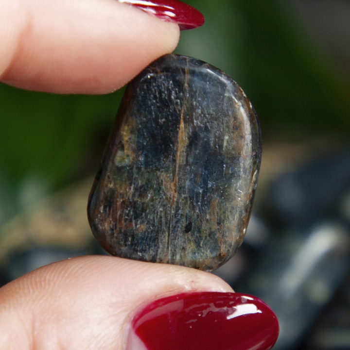 Tumbled Blue Kyanite, Black Tourmaline, and Garnet