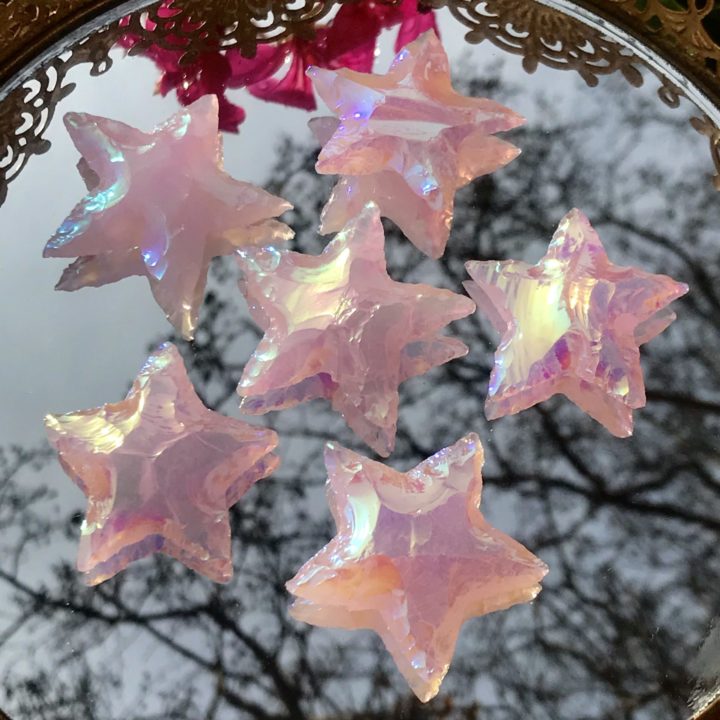 Angel Aura Rose Quartz Star