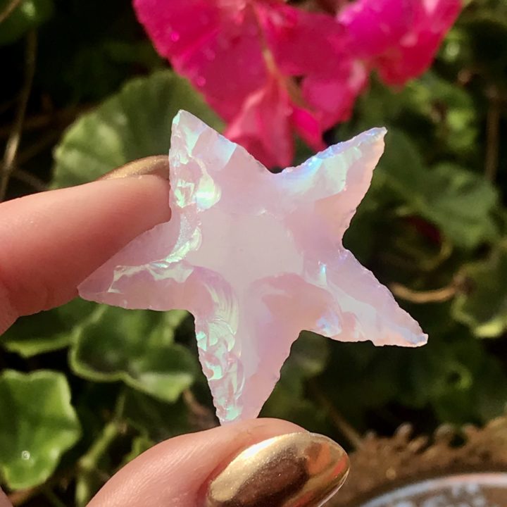 Angel Aura Rose Quartz Star