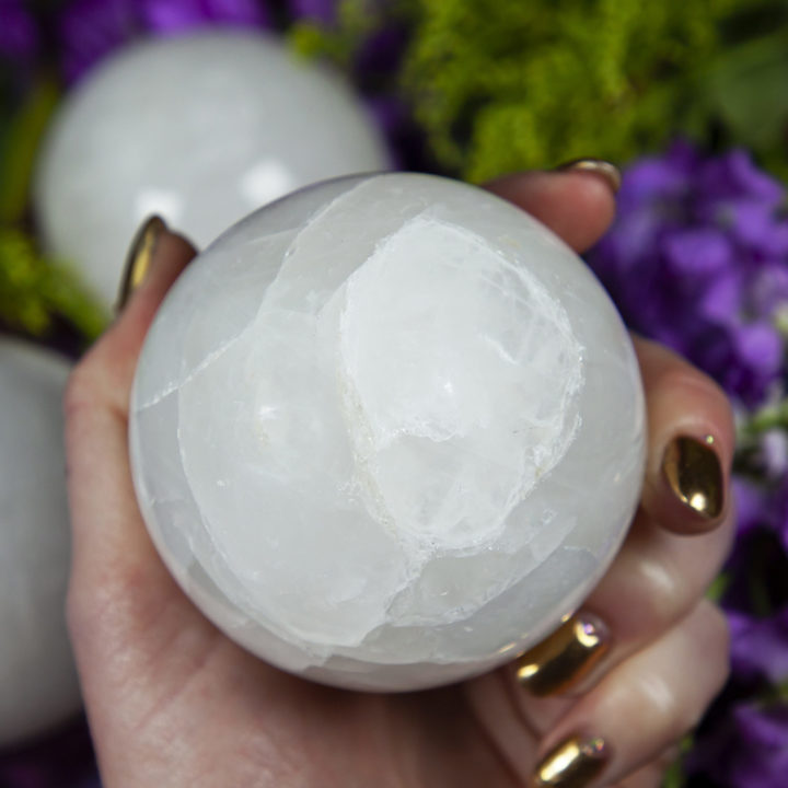 Milky Quartz Amplification Sphere