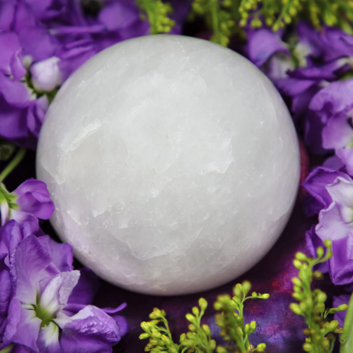 Milky Quartz Amplification Sphere