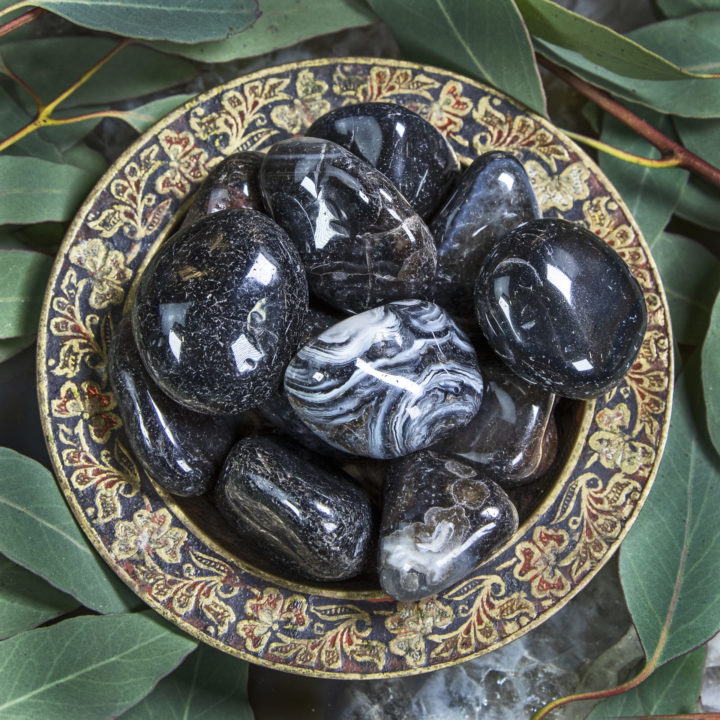 Large Tumbled Black Agate