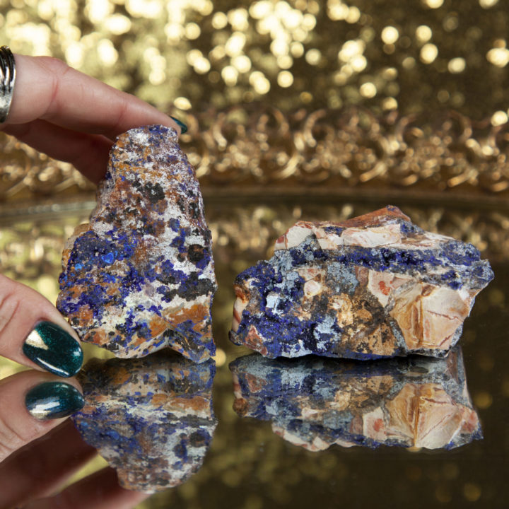 Natural Lavender Azurite Cluster