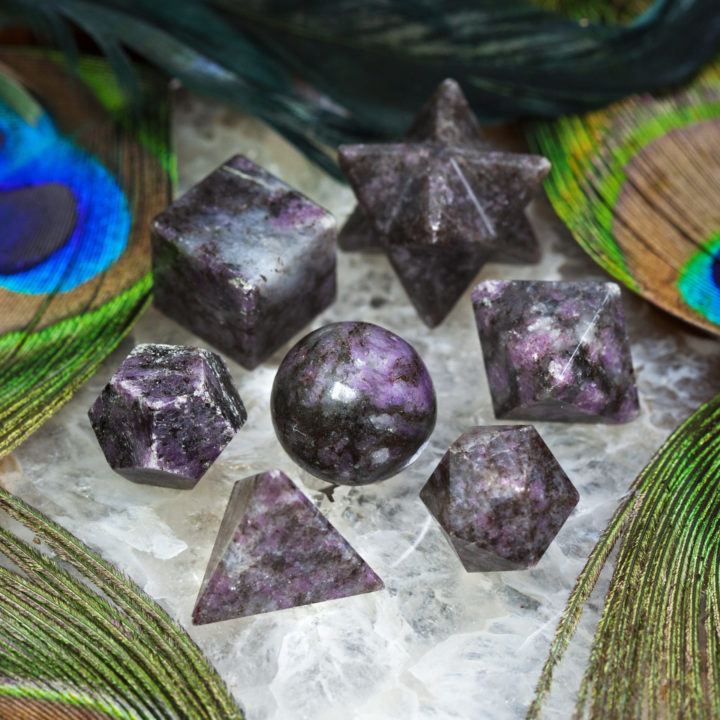 Ruby Kyanite Sacred Geometry Set