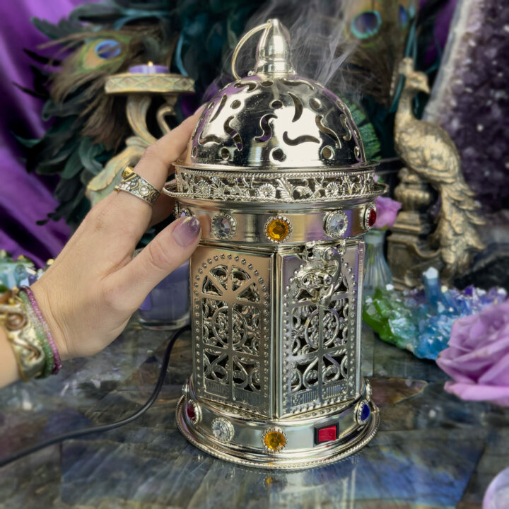 Silver Electric Bakhoor Incense Burner