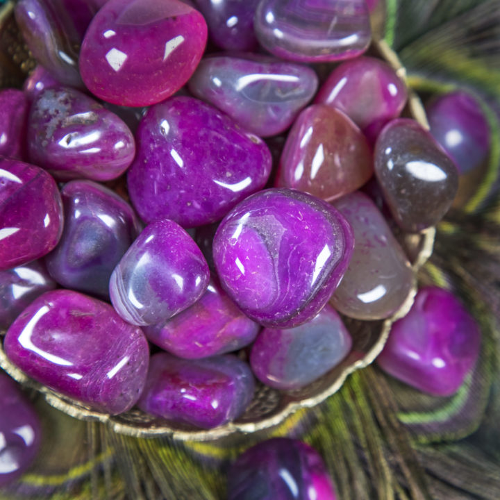 Tumbled Fuchsia Agate