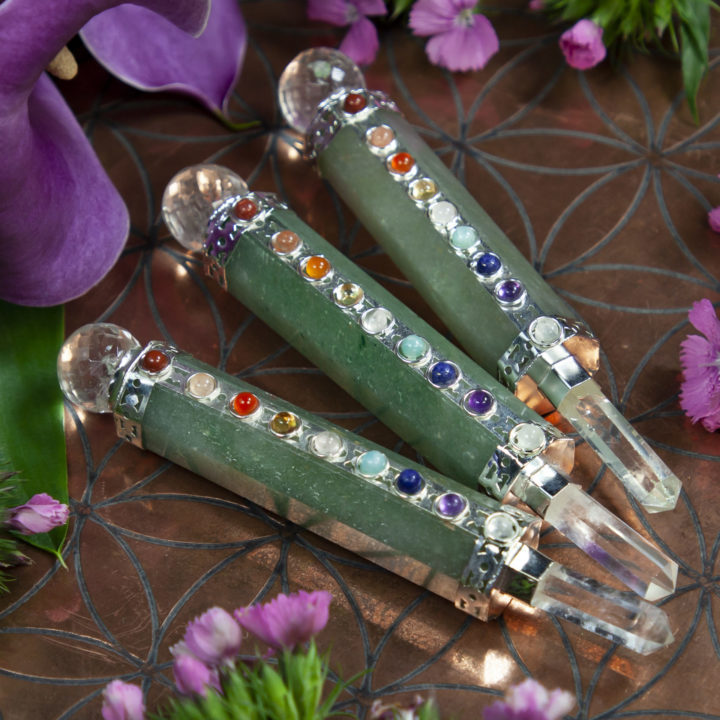 Green Aventurine 9 Chakra Pocket Wand