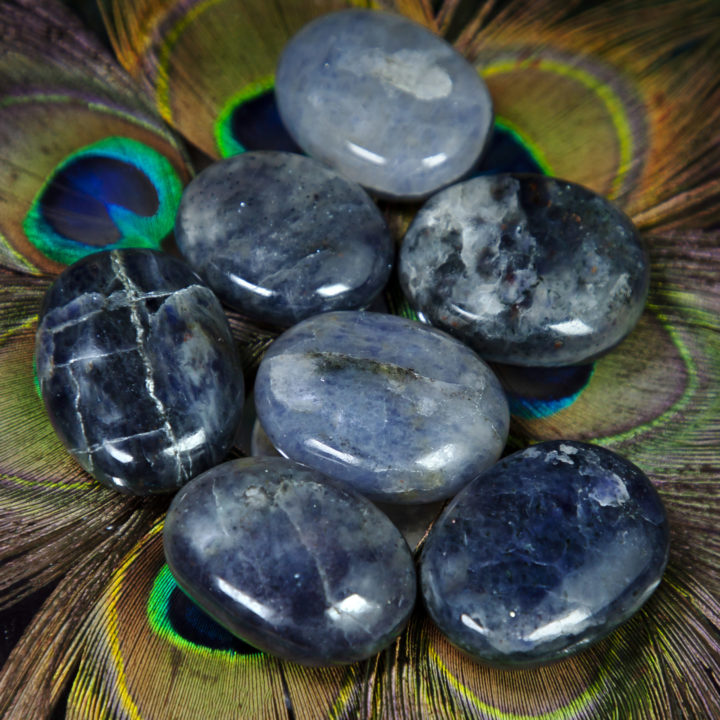 Guiding Third Eye Iolite Palm Stone