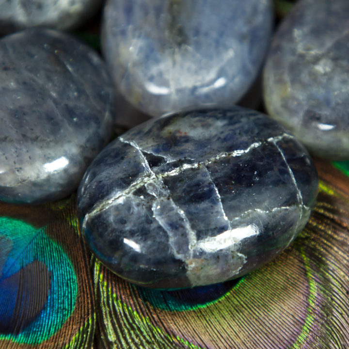 Guiding Third Eye Iolite Palm Stone