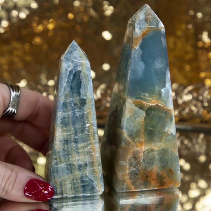 Lemurian Blue Calcite Obelisk