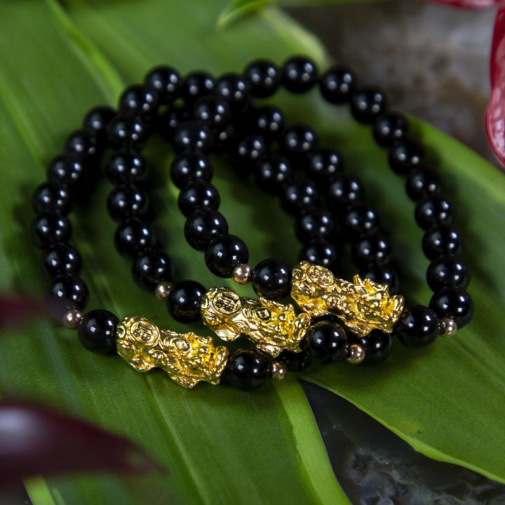 Pixiu Black Obsidian Protection Bracelet