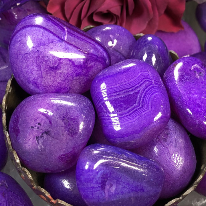 Purple Agate: Large Tumbled