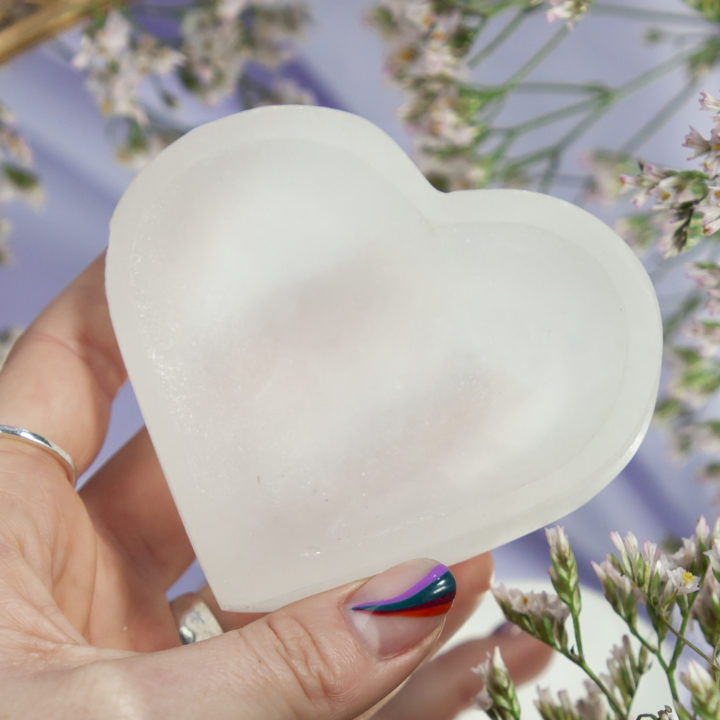 Angel Love Selenite Bowl with Gem Set