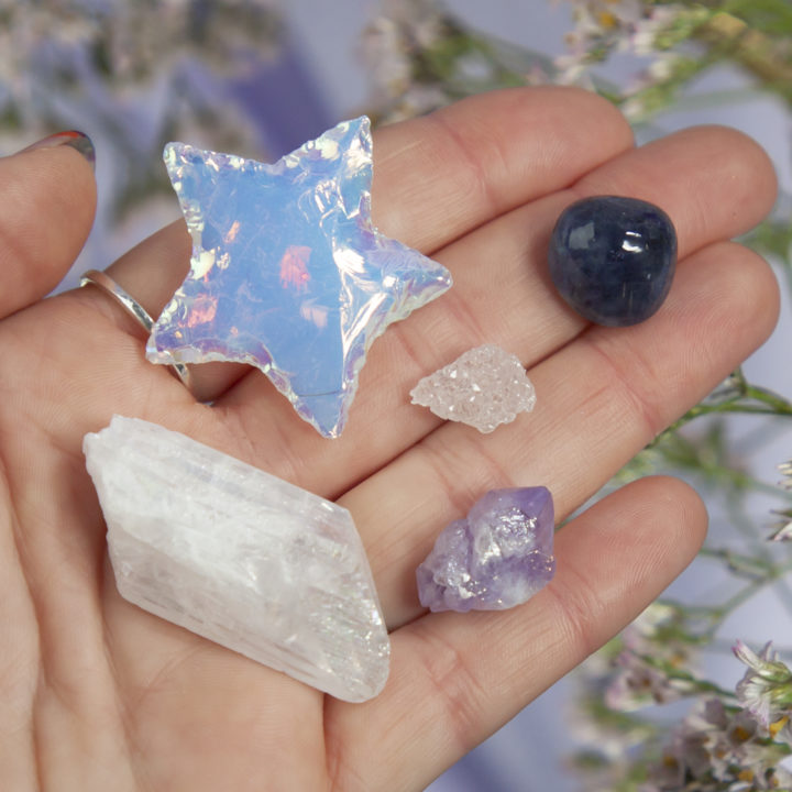 Angel Love Selenite Bowl with Gem Set