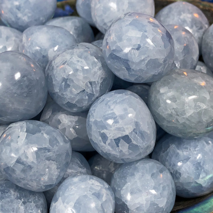 Tumbled Blue Calcite