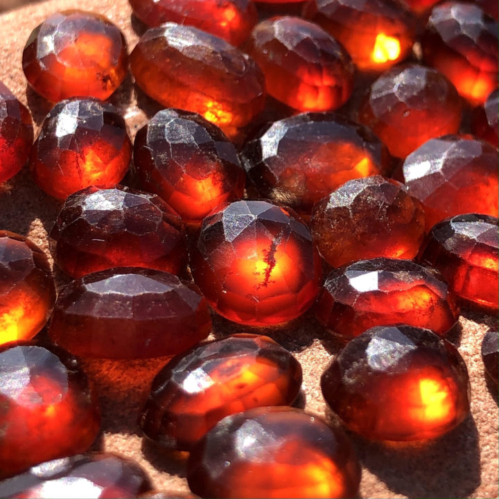 Faceted Hessonite Garnet