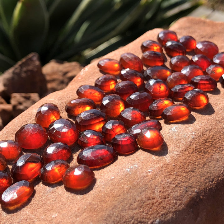 Faceted Hessonite Garnet